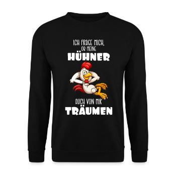 Rêve de poulets - Sweat-shirt Unisexe - noir - Devant - Alina (178cm) & Michal (187cm)