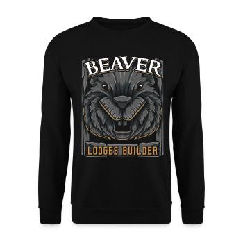 castor - Sweat-shirt Unisexe - noir - Devant - Alina (178cm) & Michal (187cm)
