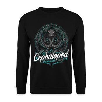 Oktopus - Unisex Pullover - Schwarz - Vorne - Alina (178cm) & Michal (187cm)