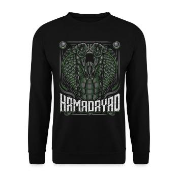 Modern Trendy King Cobra Snake venomous snake - Unisex Sweatshirt - black - Front - Alina (178cm) & Michal (187cm)