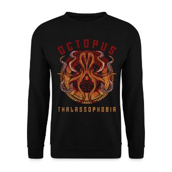 Octopus octopus sea creatures lifebuoy ocean - Unisex Sweatshirt - black - Front - Alina (178cm) & Michal (187cm)
