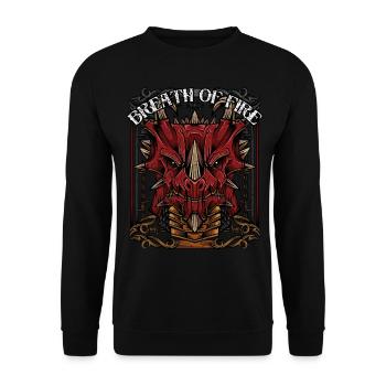 Dragon Mythical Creature Dragonfire Monster Legend - Unisex Sweatshirt - black - Front - Alina (178cm) & Michal (187cm)