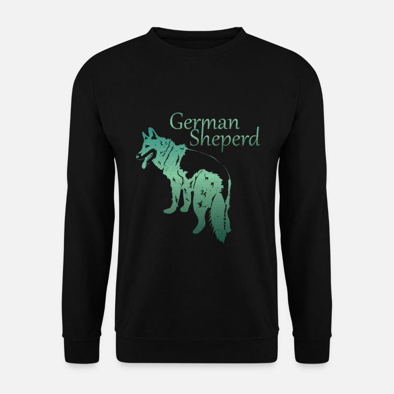 German shepherd silhouette - Unisex Sweatshirt - black