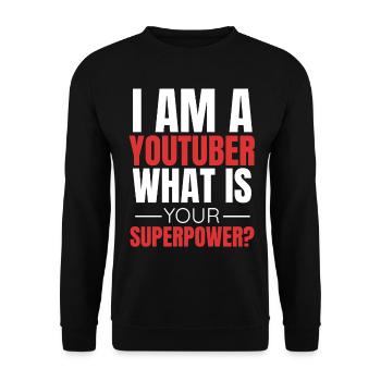 Youtuber Youtube Geschenkidee - Unisex Pullover - Schwarz - Vorne - Alina (178cm) & Michal (187cm)