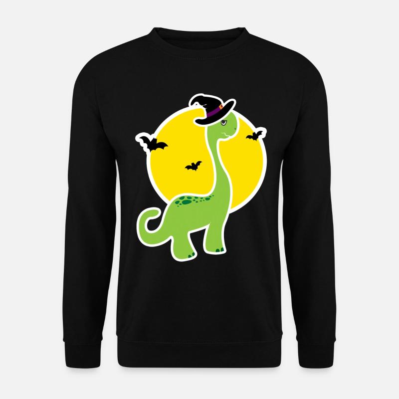 Kinder Halloween Dino T-Shirt - Geschenkidee - Unisex Pullover - Schwarz