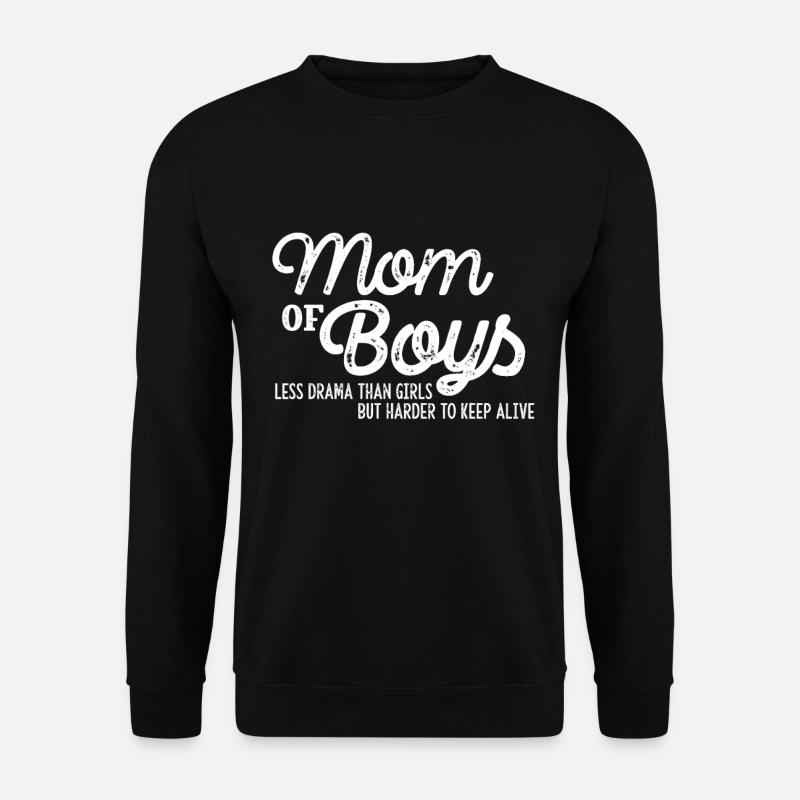 Mom of Boys Mutter von Jungs - Unisex Pullover - Schwarz