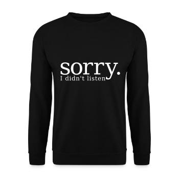 Sorry I did not list Asocial saying - Unisex Sweatshirt - black - Front - Alina (178cm) & Michal (187cm)
