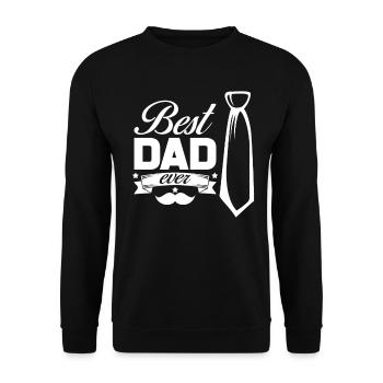 Best dad - Unisex Sweatshirt - black - Front - Alina (178cm) & Michal (187cm)