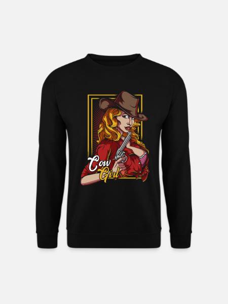 Vache fille - Sweat-shirt Unisexe - noir