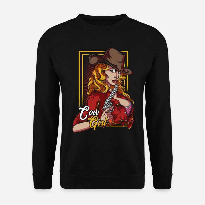 Cow girl - Unisex Sweatshirt - black