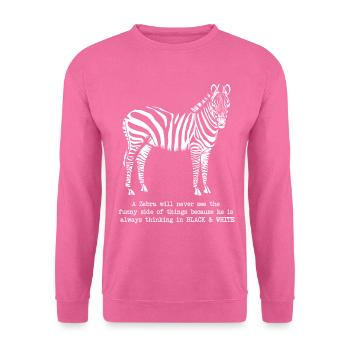 Zebra - Unisex Pullover - Pink - Vorne