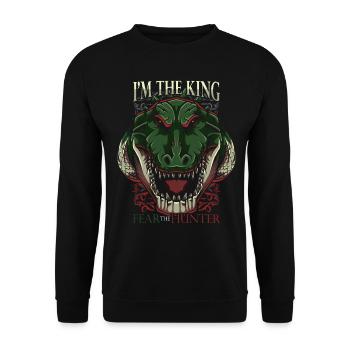 Krokodil - Unisex Pullover - Schwarz - Vorne - Alina (178cm) & Michal (187cm)