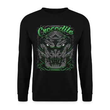 Krokodil - Unisex Pullover - Schwarz - Vorne - Alina (178cm) & Michal (187cm)
