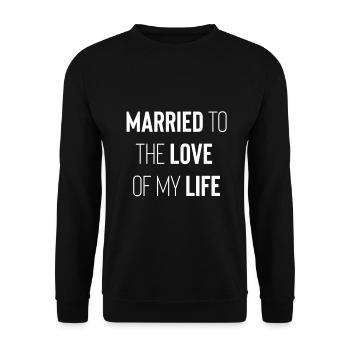 Marié au mariage de l'amour de ma vie - Sweat-shirt Unisexe - noir - Devant - Alina (178cm) & Michal (187cm)