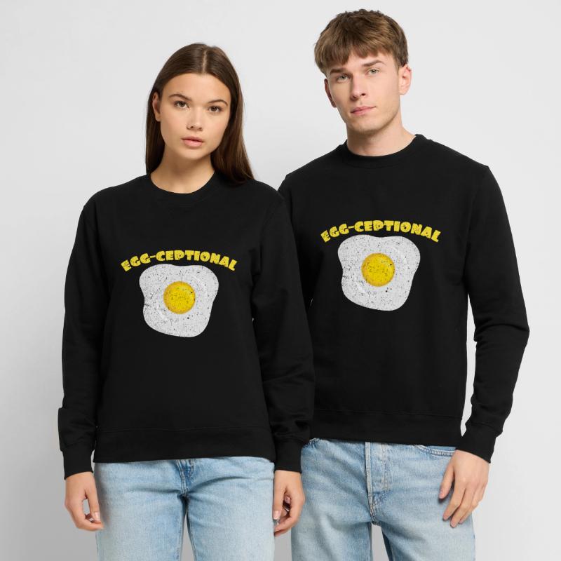 Egg-Ceptional | Fried egg pun eggs egg Unisex Sweatshirt