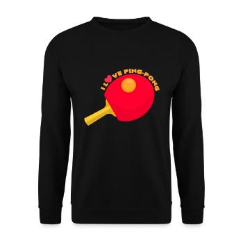 tennis de table - Sweat-shirt Unisexe - noir - Devant - Alina (178cm) & Michal (187cm)