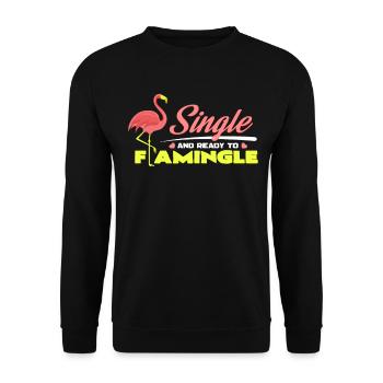 Flamingo - Unisex Pullover - Schwarz - Vorne - Alina (178cm) & Michal (187cm)