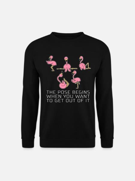 Flamingo Funny saying Yoga Pilates Gift - Unisex Sweatshirt - black