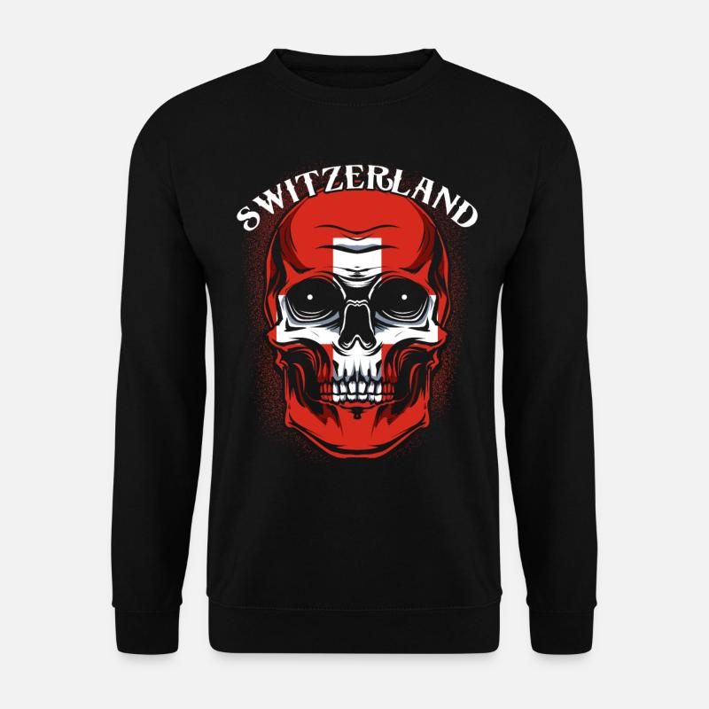 Tête de mort suisse - Sweat-shirt Unisexe - noir