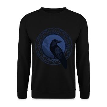 Odin Thor Raben Hugin und Munin T-Shirt für Männer - Unisex Pullover - Schwarz - Vorne - Alina (178cm) & Michal (187cm)