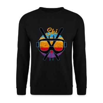 Ski Masque Montagne Hiver Ski - Sweat-shirt Unisexe - noir - Devant - Alina (178cm) & Michal (187cm)