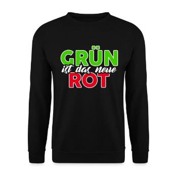 die Grünen - Unisex Pullover - Schwarz - Vorne - Alina (178cm) & Michal (187cm)