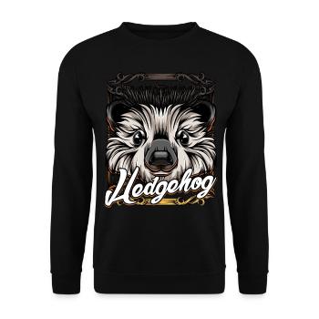Hedgehog spiny hedgehog hedgehog wild animal gift - Unisex Sweatshirt - black - Front - Alina (178cm) & Michal (187cm)