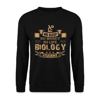 Biology student - Unisex Sweatshirt - black - Front - Alina (178cm) & Michal (187cm)