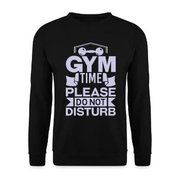 Gym Gym Training Sport Muscle Building - Unisex Sweatshirt - black - Front - Alina (178cm) & Michal (187cm)