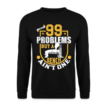 bench Press - Unisex Sweatshirt - black - Front - Alina (178cm) & Michal (187cm)