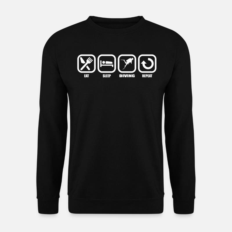 Eat Sleep Diving Repeat - Unisex Sweatshirt - black