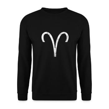 Zodiac Aries astrology horoscope superstition - Unisex Sweatshirt - black - Front - Alina (178cm) & Michal (187cm)