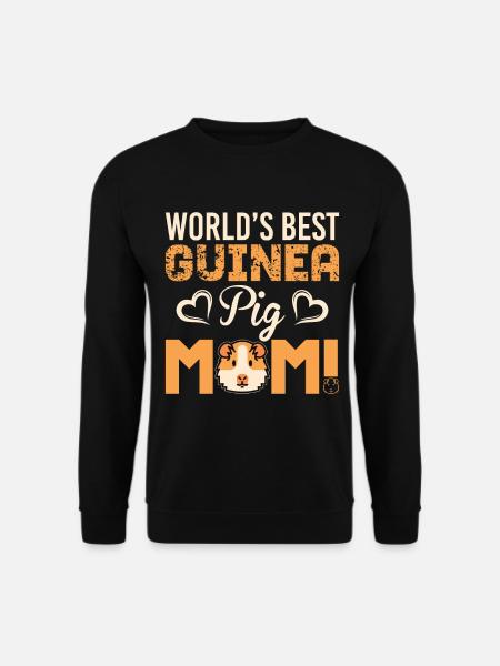 Guinea pig mother saying drawing animal animals - Unisex Sweatshirt - black