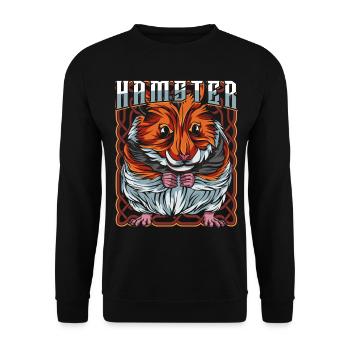 Hamster - Unisex Pullover - Schwarz - Vorne - Alina (178cm) & Michal (187cm)