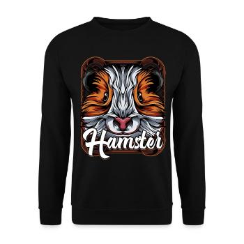 Cadeau de hamster animal de compagnie rongeur hamster - Sweat-shirt Unisexe - noir - Devant - Alina (178cm) & Michal (187cm)