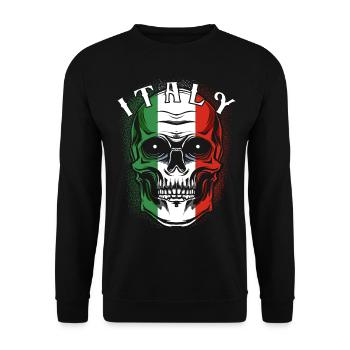 Italy - Unisex Sweatshirt - black - Front - Alina (178cm) & Michal (187cm)