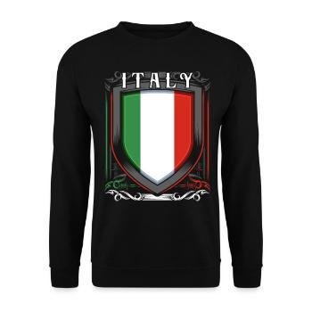 Italy - Unisex Sweatshirt - black - Front - Alina (178cm) & Michal (187cm)