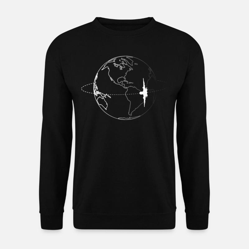 Plane world flying freedom adventure - Unisex Sweatshirt - black