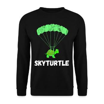 Skydiving tortue parachutiste amphibiens - Sweat-shirt Unisexe - noir - Devant - Alina (178cm) & Michal (187cm)