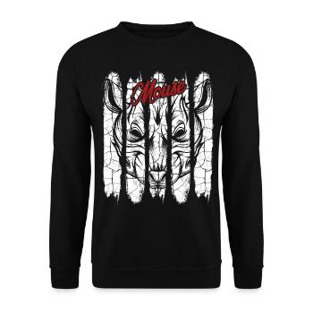 muis - Uniseks sweater - zwart - Voor - Alina (178cm) & Michal (187cm)
