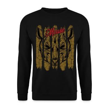 Vintage Retro Style Mice | Mouse Animal Gift - Unisex Sweatshirt - black - Front - Alina (178cm) & Michal (187cm)