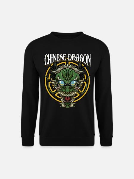 Chinesischer Drache | Fabeltier China Geschenk - Unisex Pullover - Schwarz