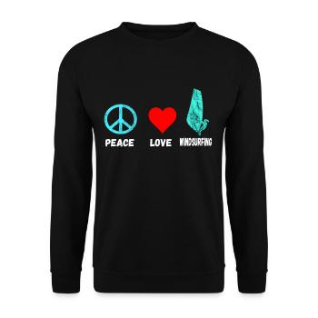 Windsurfing Windsurfing Windsurfers Water sports - Unisex Sweatshirt - black - Front - Alina (178cm) & Michal (187cm)