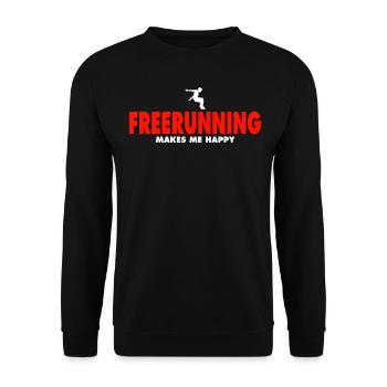 Freerunning Tshirt - Sweat-shirt Unisexe - noir - Devant - Alina (178cm) & Michal (187cm)