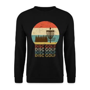 Discgolf Stupid Tree Disc Golf Vintage Golfer - Unisex Pullover - Schwarz - Vorne - Alina (178cm) & Michal (187cm)