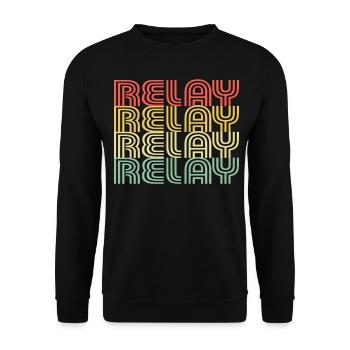 Relay Vintage Design - Sweat-shirt Unisexe - noir - Devant - Alina (178cm) & Michal (187cm)