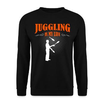 Juggling Is My Life - Unisex Sweatshirt - black - Front - Alina (178cm) & Michal (187cm)