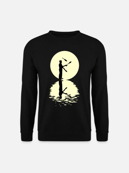 Moon Juggling Tee - Unisex Pullover - Schwarz