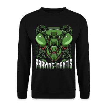 Praying Mantis | Gottesanbeterin Insekt Geschenk - Unisex Pullover - Schwarz - Vorne - Alina (178cm) & Michal (187cm)