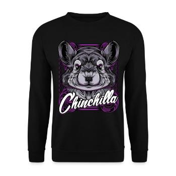 Long-tailed | Chinchillas Mouse Gift - Unisex Sweatshirt - black - Front - Alina (178cm) & Michal (187cm)